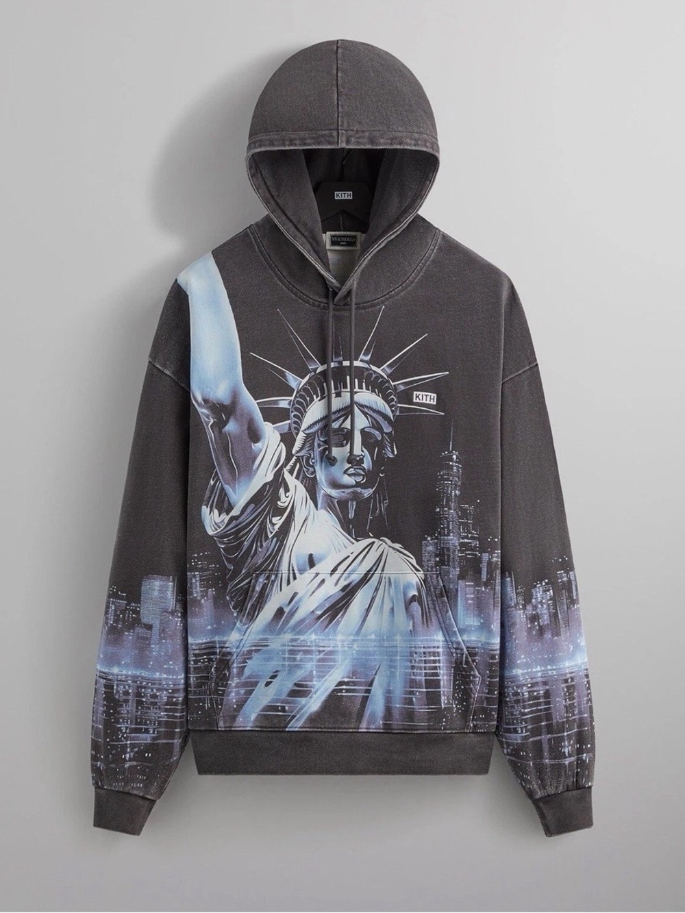 KITH NY To The World Neon Liberty Vintage Nelson Hoodie sz XXL - Picture 2 of 7